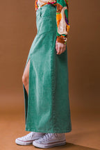 PERFECT PICK CORDUROY MIDI SKIRT