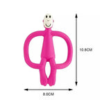 Silicone Cartoon Monkey Toddler Molar Teeth Pain Relief Tool Kids Teether  Teething Beads Baby Shower Gift
