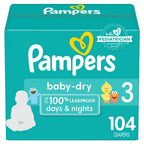 Pampers Baby-Dry Diapers Size 3, 104 Count