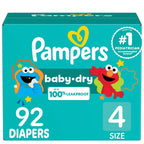Pampers Baby-Dry Diapers Size 4, 92 Count