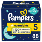 Pampers Swaddlers Overnights Diapers Size 5, 88 Count