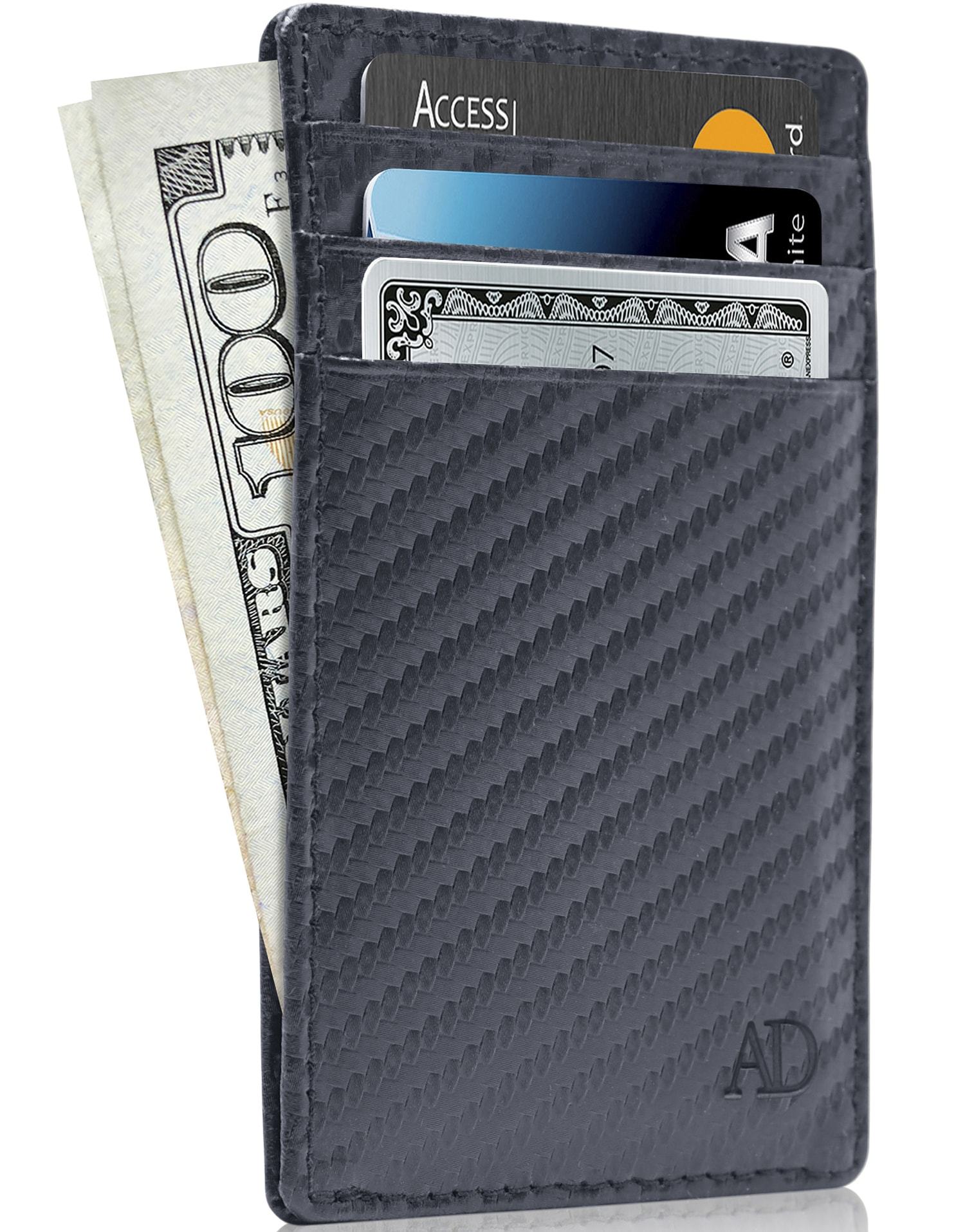 Genuine Leather Slim Card Holder – RFID Blocking, Minimalist