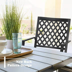 Sophia & William Outdoor Gas Fire Pit Table Set W/ Cushioned Swivel Dining Chairs, 5PCS (SAK63872)