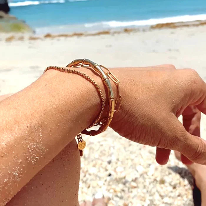 Bamboo Cuff Bangle Bracelet - Sori Style