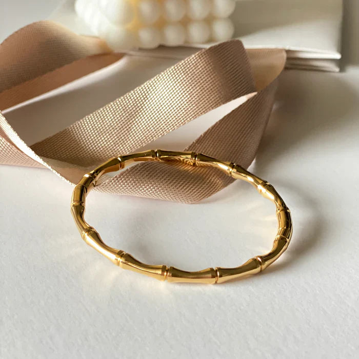 Bamboo Cuff Bangle Bracelet - Sori Style