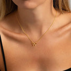 Elegant Bow Pendant Necklace..