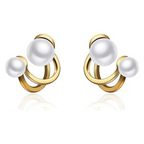 Double Pearl Stud Earring - Sori Style