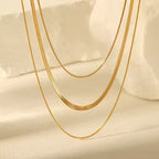 Triple Layer Snake Chain Necklace