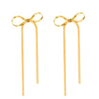 Golden Bow Knot Drop & Dangle Earrings