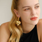 Chunky Heart Hoop Earrings