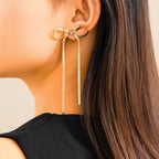 Golden Bow Knot Drop & Dangle Earrings