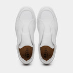 65-225-WHT SPETTACOLARE Italian Pebble Grain Calfskin Sneakers White