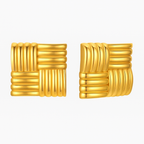 Square Stud Earrings -Bold Geometric & Elegant