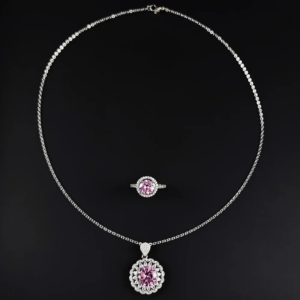 MyClosetAid Sterling Silver Necklace with Purple Gemstone
