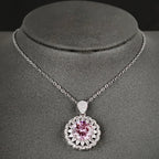 MyClosetAid Sterling Silver Necklace with Purple Gemstone