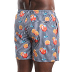 Sunset Spritz, Surf and Storm Hybrid Short, Compression Lined Swim and Resort Trunk