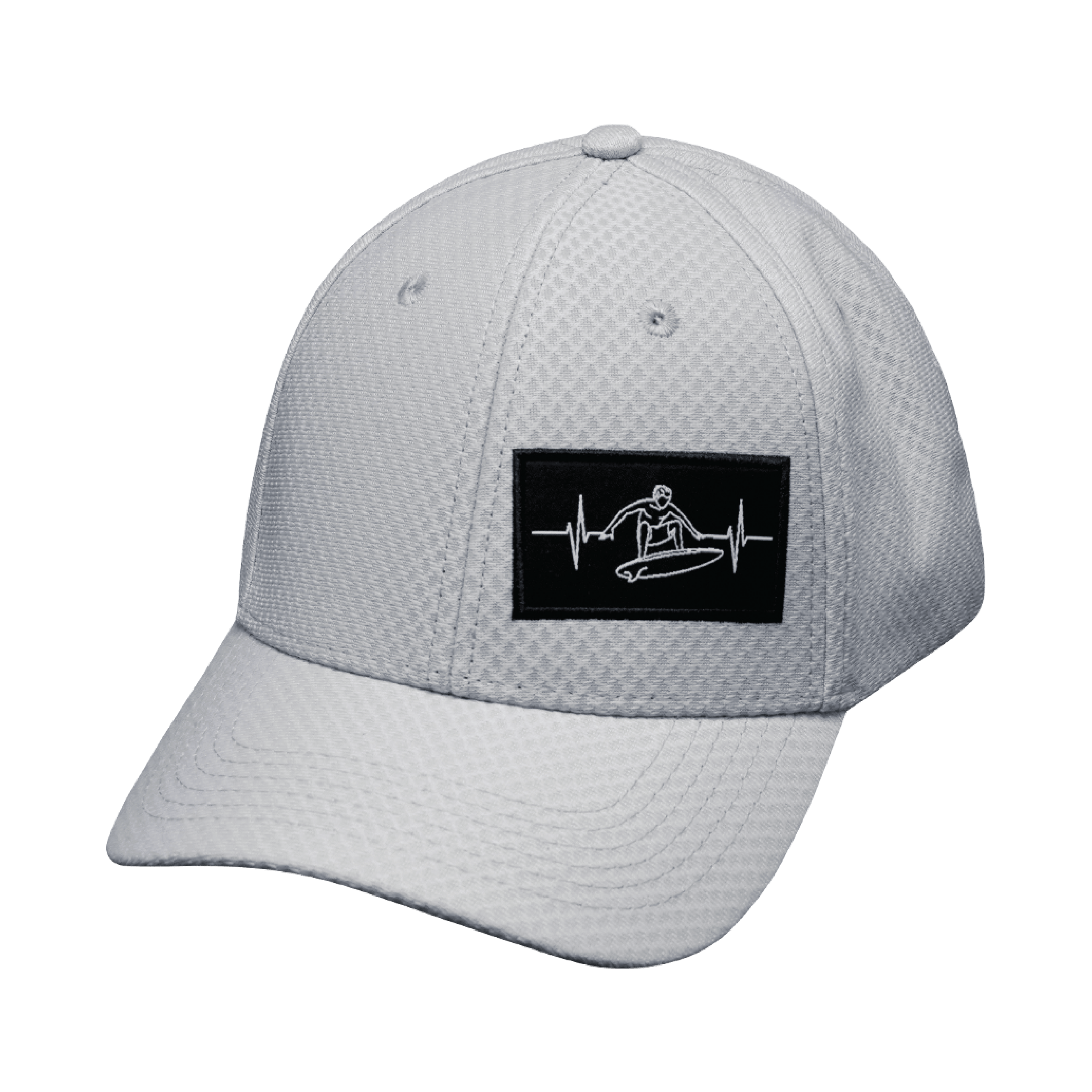 Surf Hat - Airmesh - Athletic Fit - Gray - Fabric Back