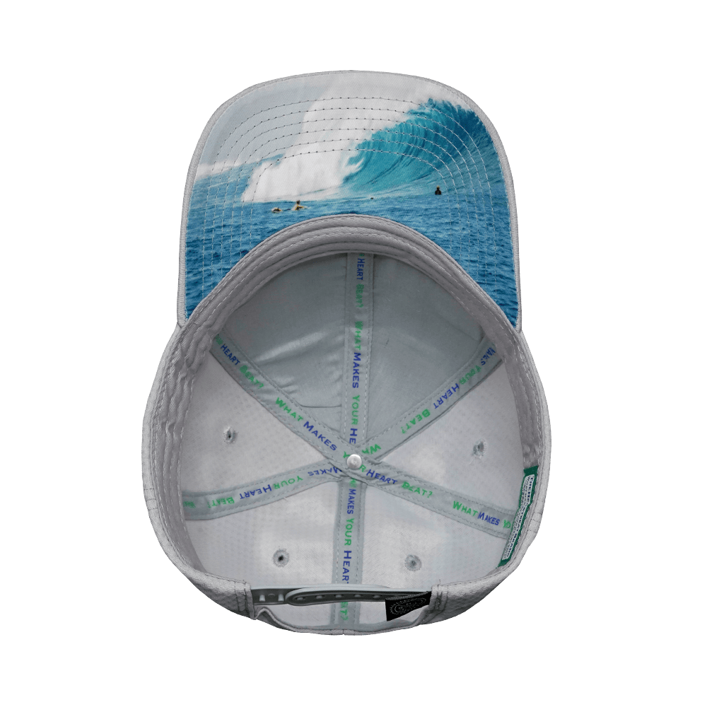 Surf Hat - Airmesh - Athletic Fit - Gray - Fabric Back