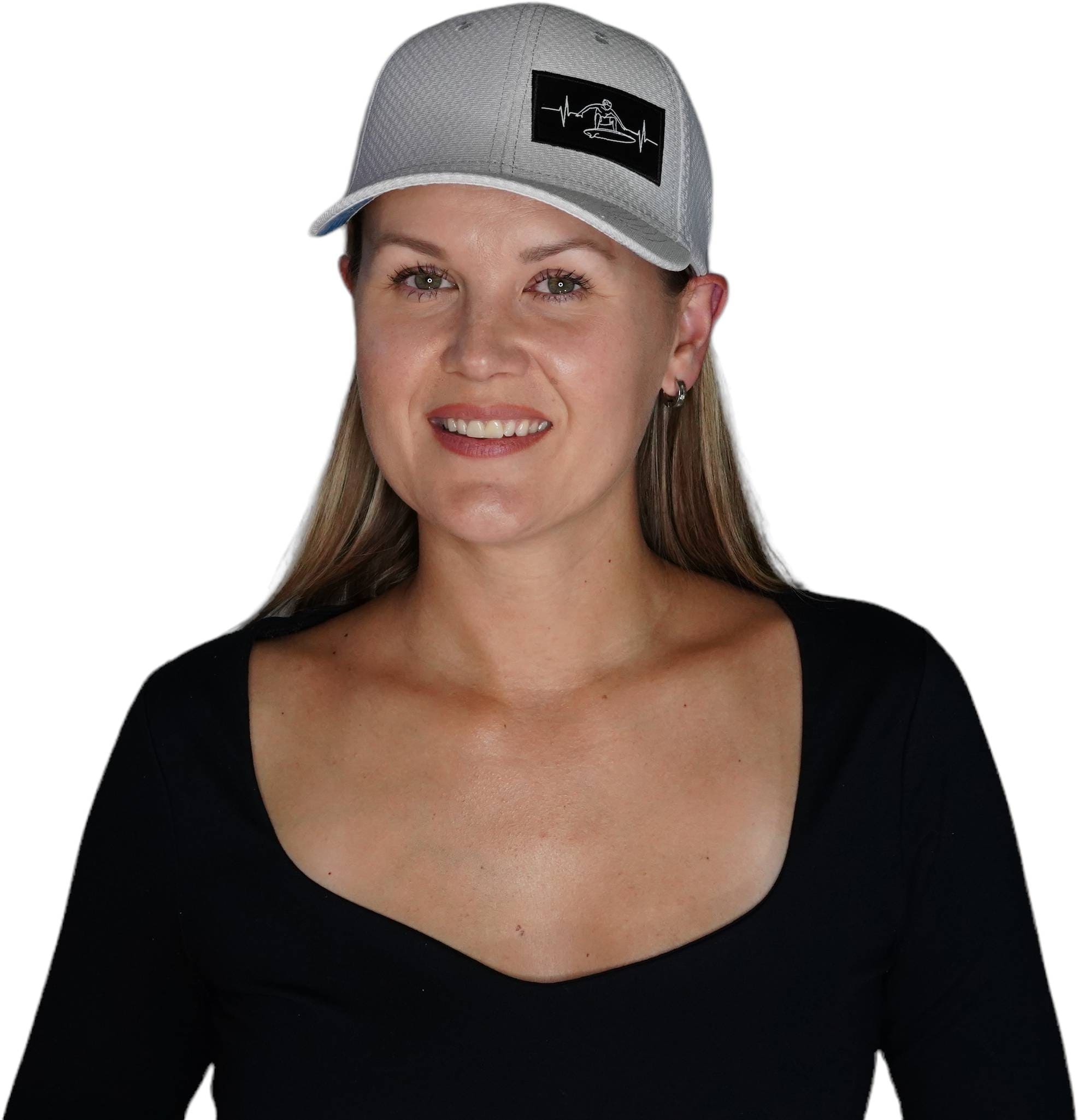 Surf Hat - Airmesh - Athletic Fit - Gray - Fabric Back