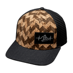 Surf Hat - Baseball Hat Fit - Cork - Charcoal Gray - Trucker Mesh