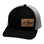 Surf Hat - Baseball Hat Fit - Suede - Black / Gray - Trucker Mesh