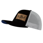 Surf Hat - Baseball Hat Fit - Suede - Black / Gray - Trucker Mesh