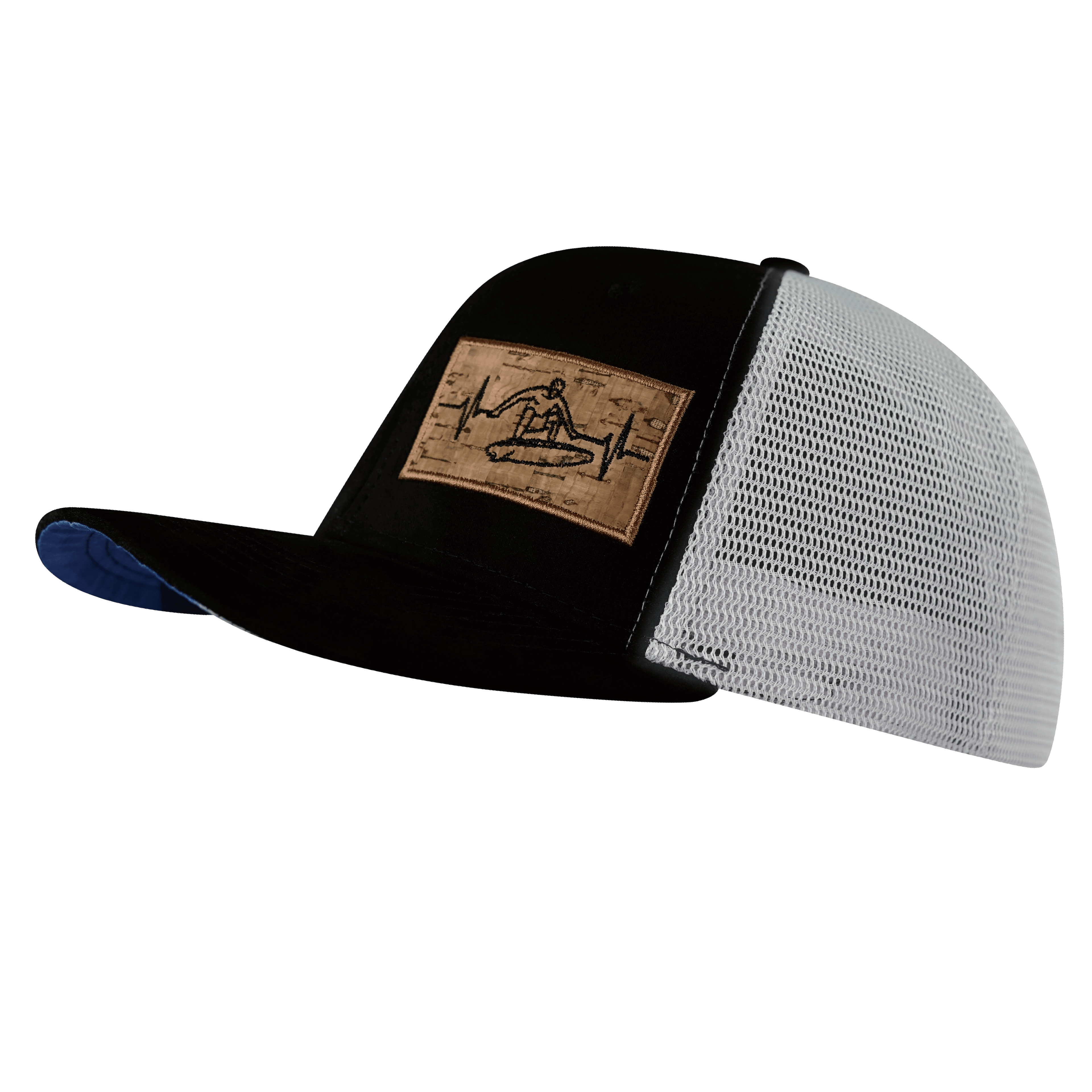 Surf Hat - Baseball Hat Fit - Suede - Black / Gray - Trucker Mesh