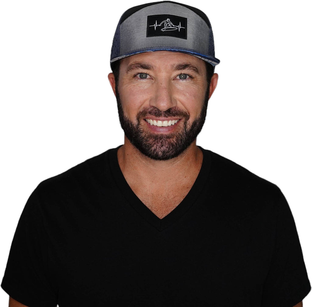 Surf Hat - Flat Bill - Navy / Gray / Black - Laser Mesh