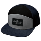 Surf Hat - Flat Bill - Navy / Gray / Black - Laser Mesh