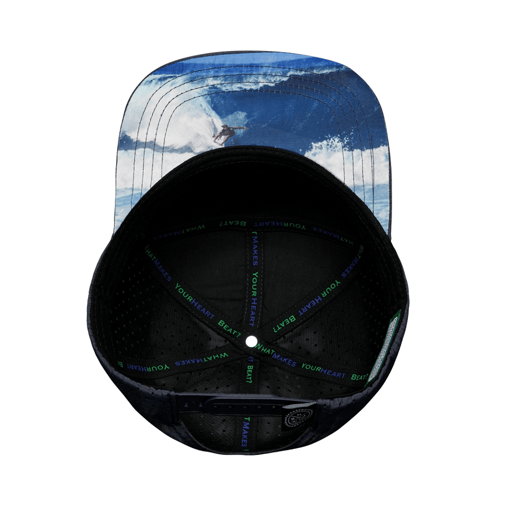 Surf Hat - Flat Bill - Navy / Gray / Black - Laser Mesh