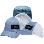 Surf Hat - Low Profile - Light Blue / White - Trucker Mesh