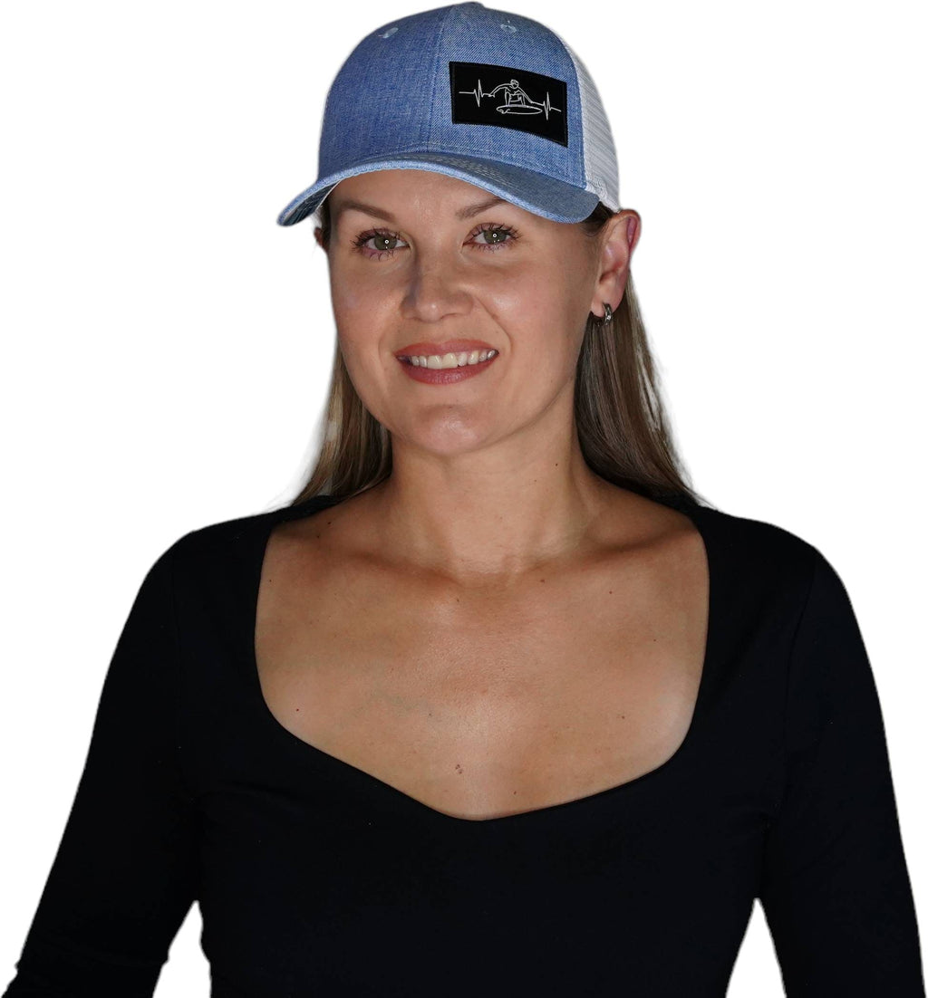 Surf Hat - Low Profile - Light Blue / White - Trucker Mesh