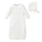 Sweater Gown and Bonnet Set