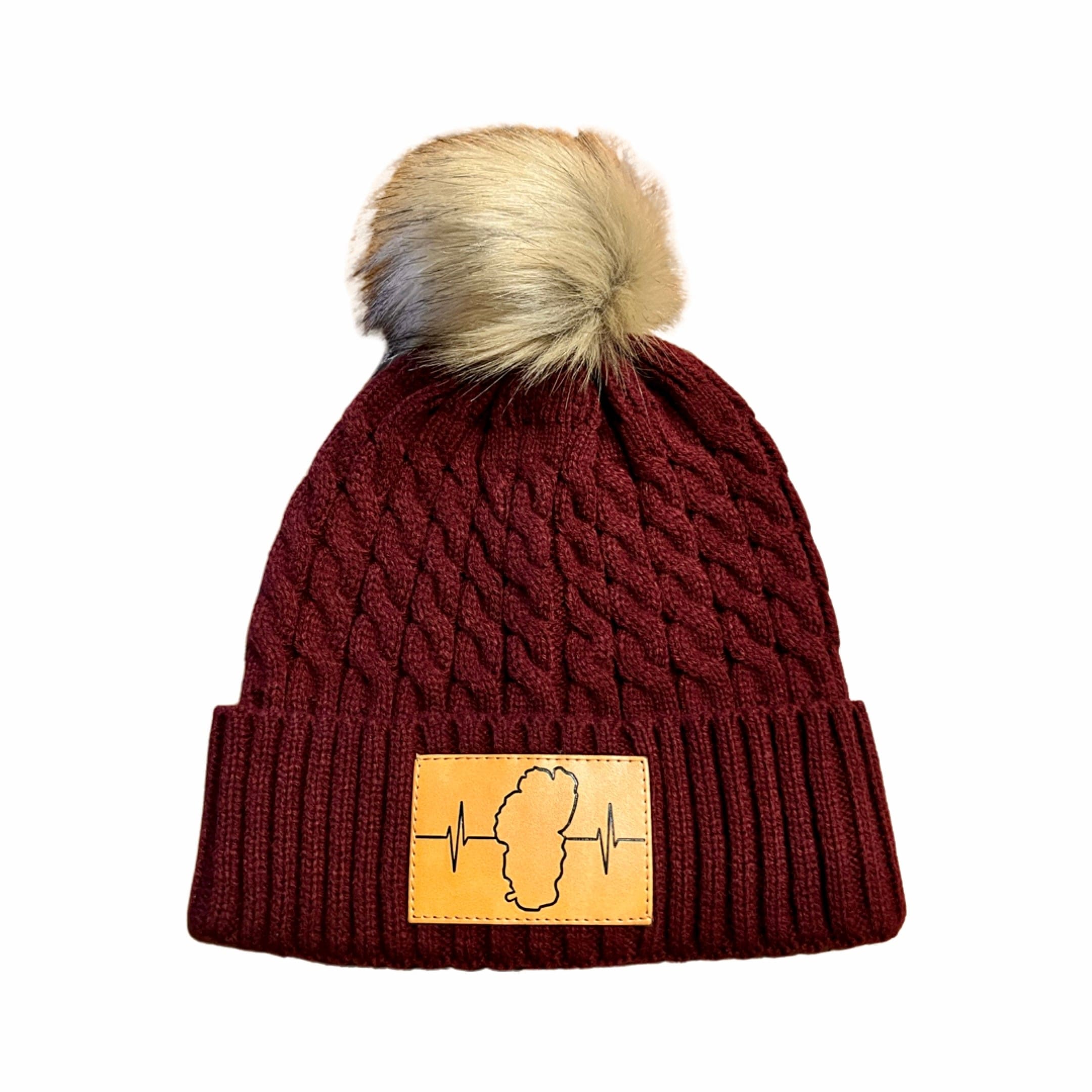 Tahoe Beanie - Pom - Maroon