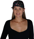Tahoe Hat - Baseball Hat Fit - Black Floral - Black - Trucker Mesh