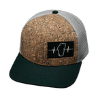 Tahoe Hat - Baseball Hat Fit - Cork - Green / Gray - Trucker Mesh