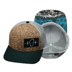 Tahoe Hat - Baseball Hat Fit - Cork - Green / Gray - Trucker Mesh