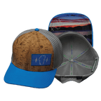 Tahoe Hat - Baseball Hat Fit - Cork - Teal / Gray - Trucker Mesh