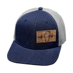 Tahoe Hat - Baseball Hat Fit - Heather Navy / Gray - Trucker Mesh