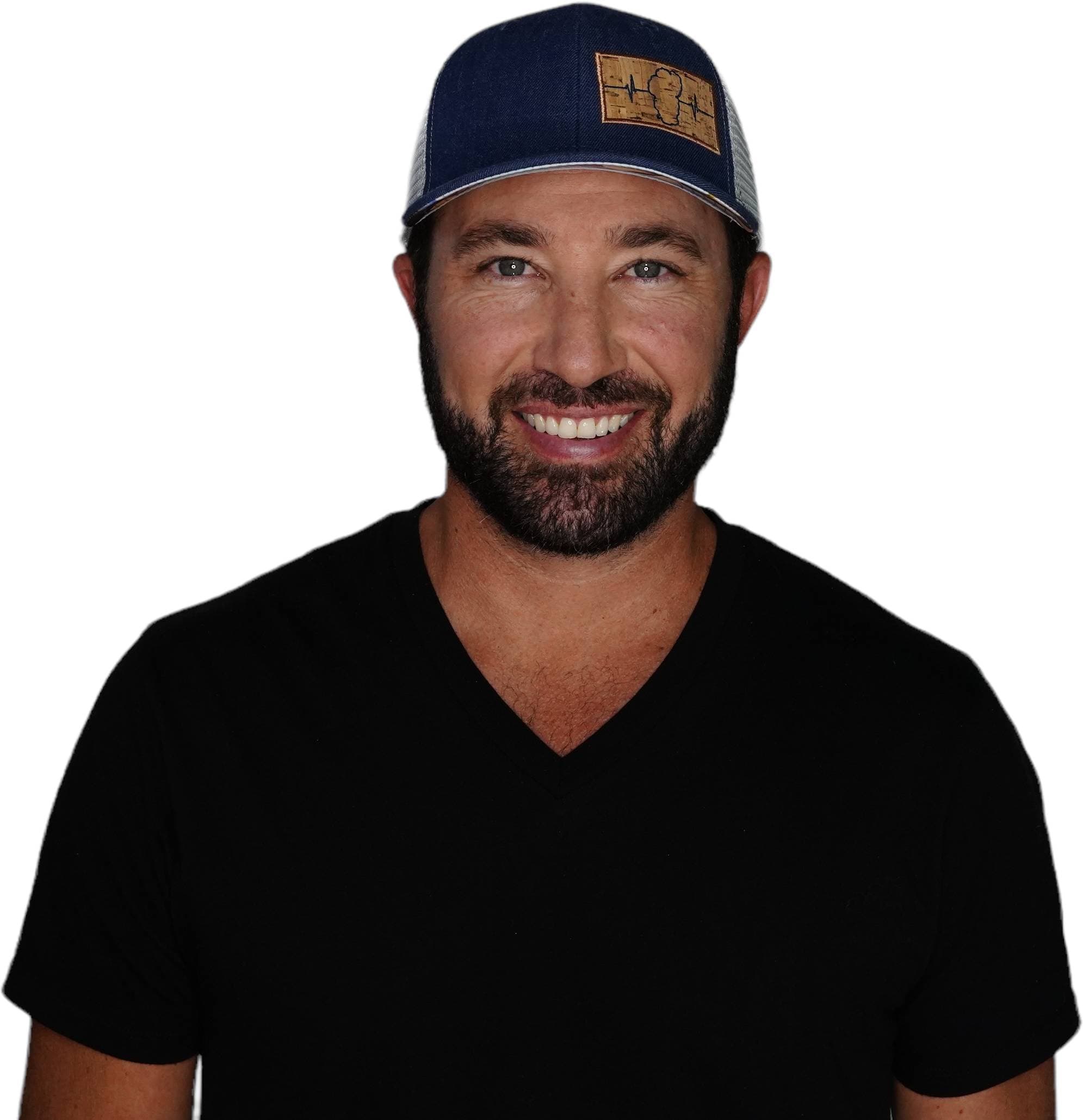 Tahoe Hat - Baseball Hat Fit - Heather Navy / Gray - Trucker Mesh