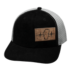 Tahoe Hat - Baseball Hat Fit - Suede - Black / Gray - Trucker Mesh