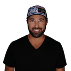 Tahoe Hat - Baseball Hat Fit - White Floral - Black - Trucker Mesh