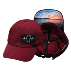 Tahoe Hat - Dad Hat - Maroon - Fabric Back