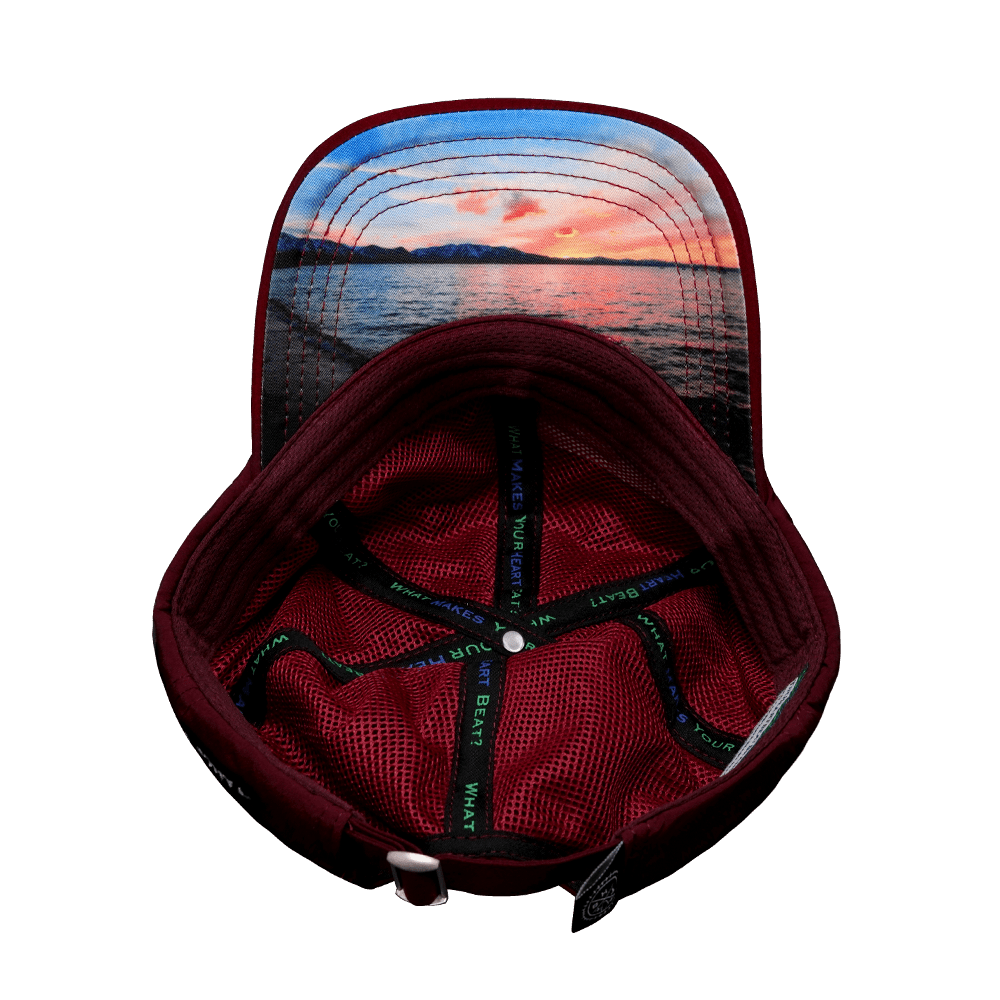 Tahoe Hat - Dad Hat - Maroon - Fabric Back
