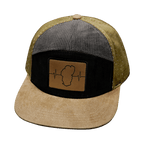 Tahoe Hat - Flat Bill - Corduroy - Tan / Black / Gray - Jersey Mesh