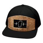 Tahoe Hat - Flat Bill - Cork - Black - Jersey Mesh