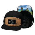 Tahoe Hat - Flat Bill - Cork - Black - Jersey Mesh
