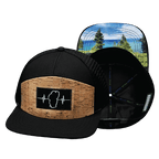 Tahoe Hat - Flat Bill - Cork - Black - Jersey Mesh