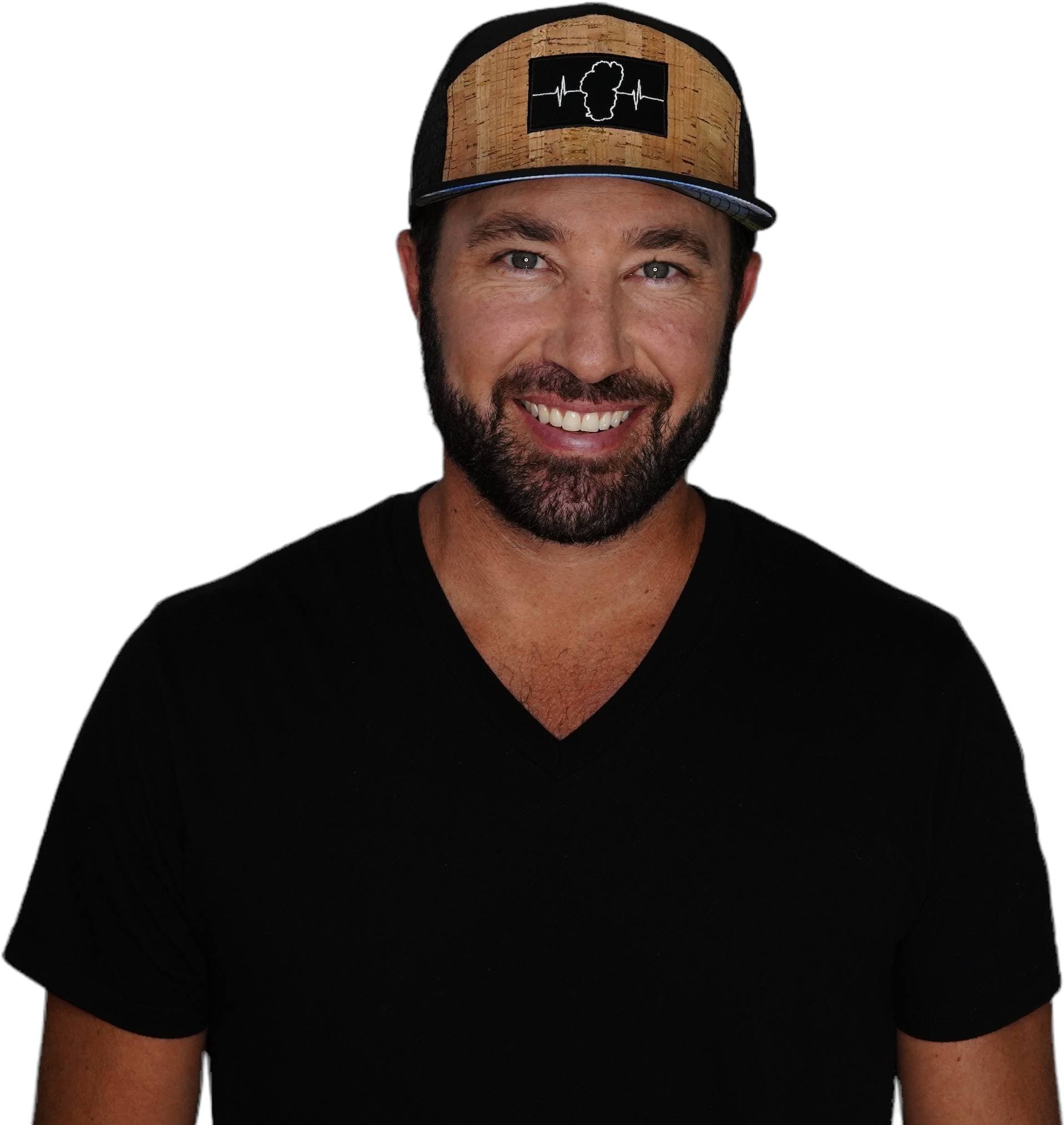 Tahoe Hat - Flat Bill - Cork - Black - Jersey Mesh