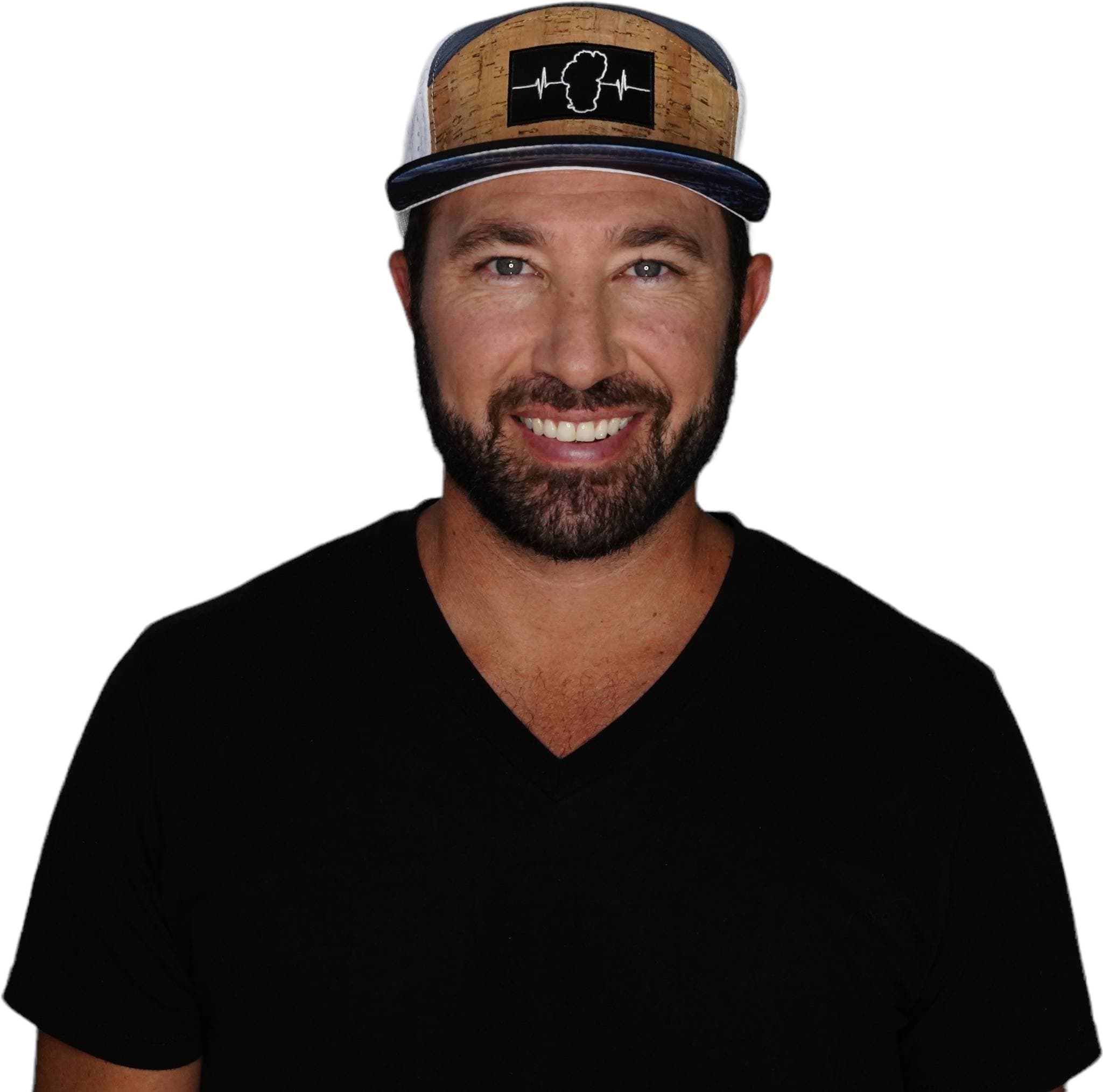 Tahoe Hat - Flat Bill - Cork - Black / Navy / White - Jersey Mesh